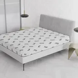 Italian Bed Linen MB Home Italy, Matratze Abdeckung, Polyester + Carbon, Kohle, Doppelte 170x200 cm