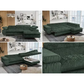 MKS Meble Eckcouch Cord 3-Sitzer Grün