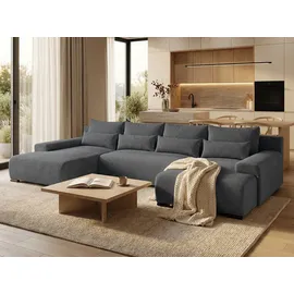 beautysofa Ecksofa BENNY Polyester U-Form 3-Sitzer Grau