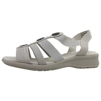 Jana Damen Sandalen flach Sommer Vegan, Grau 2 (Grau),