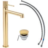 Schöner Wohnen Waschtischarmatur Kadia Auslaufhöhe 24,2 cm Mattgold