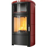 Kaminofen Hark 88 WW GT ECOplus 8 kW - Ofenkacheln: brillant-rot - Korpus: graphit