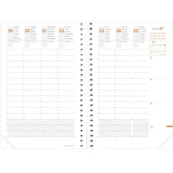 QUO VADIS Terminkalender Time & Life Large 16x24cm zinnoberrot 2026
