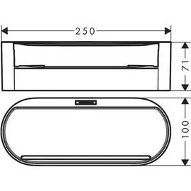 Hansgrohe WallStoris Ablagekorb tief, 27912670, Accessoires, Mattweiß,