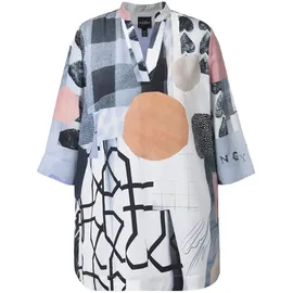 Ulla Popken Tunika mischfarben | weiß XL-XXL