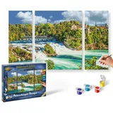 Schipper 609260888 - Malen nach Zahlen Naturschauspiel Rheinfall