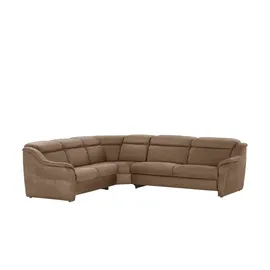 HIMOLLA Eckcouch Leder 2-Sitzer Braun