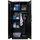 Proregal Flügeltürenschrank Stahl 170x70x30cm Schwarz abschließbar 5 Fächern & Kleiderstange