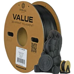 PrimaValue PETG, Farbe: Schwarz, Filamentgröße: 1.75mm, Gewicht: 1 kg