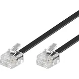 goobay RJ11 Anschlußkabel 10m,sw,St/St 50319