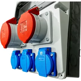 WALTER-KRAFT Baustromverteiler mit Kabel und Griff 32A 16A 3x230 Bals 4335