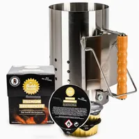 Petromax Anzündkamin XL Edelstahl Fassungsvermögen 6,5L + 4 x