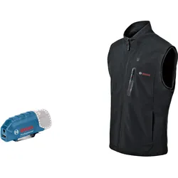 Bosch Beheizbare Weste GHV 12+18V XA, mit Akkuadapter  schwarz - 06188000EC - schwarz