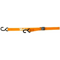 Bihr Riemen mit orangefarbenen Schnallen, schwarz