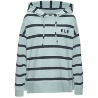 ELBSAND Kapuzensweatshirt gestreift blau-marine L