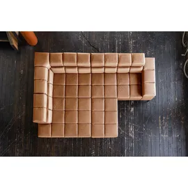KAWOLA Ecksofa NELSON Braun Leder
