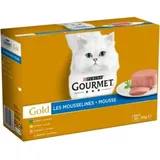 Gourmet Gold Les Mousselines, Patée für Katzen, 12 x 85 g