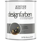 SCHÖNER WOHNEN-Farbe Wandfarbe Designfarbe  (Klassisches Schiefergrau, 1 l, Matt, Konservierungsmittelfrei)