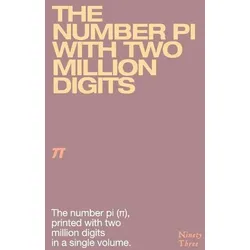 The number pi with two million digits