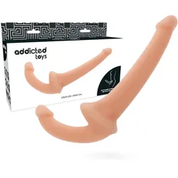 Gürtel-dildo süchtig machendes spielzeug ohne fleischfarbe