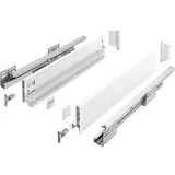 GTV Schubladenschienen AXIS PRO I Schubladenauszüge mit Vollauszug I Weiß I Belastbarkeit bis 40 kg I Push to Open Systeme I den Freien Zugang I Breite: 450 mm I Höhe: 86 mm