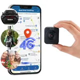 4G Mini GPS Tracker mit SIM Karte GPS Tracker Kinder mit SOS Alarm & Abnehmbar 3-IN-1 Rückseitencover Micro GPS Tracker Auto Echtzeit Tracking Gerät für Fahrzeuge, Hund, Katze, Fahrrad, Motorrad