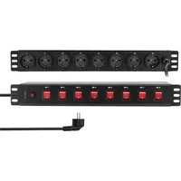 Logilink PDU8D01 Spannungsschutz Schwarz 8 AC-Ausgänge 230 V 2