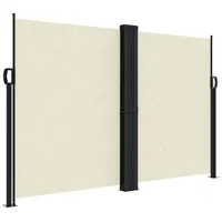 vidaXL Seitenmarkise Ausziehbar Creme 160x1000 cm