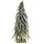 I.GE.A. Künstlicher mini Tannenbaum geeist auf Holzsockel grün 32 cm