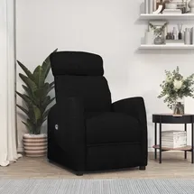 vidaXL Aufstehsessel Schwarz Polyester 83,5 x 104 x 0 cm Schwarz mit verstellbarer Rückenlehne