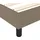 vidaXL Boxspringbettgestell Taupe 200x200 cm Stoff - Taupe