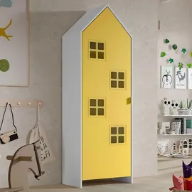 Vipack Kinderkleiderschrank CASAMI BRUGES 3-türig MDF gelb/grün/weiß