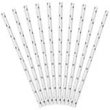 Premium Weddings Papierstrohhalme Sterne Silber metallic 10 Stück - Papier-Trinkhalme Strohhalme Papier Trinkhalme Papier Papierhalme Sterne Silber metallic