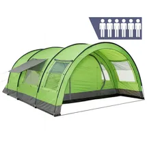 CampFeuer Tunnelzelt XXL grün/grau