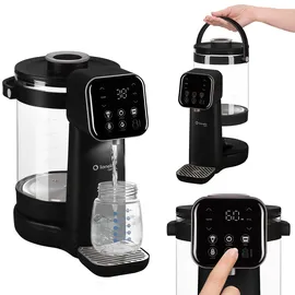 lionelo Babypresto 2.0 Fläschchenzubereiter, Milchzubereiter Baby und Flaschenwärmer Baby mit 40-100 °C, UV-Hygiene, Dechlorierung, 30-300 ml Dosierung, 3 L Glasbehälter, LED-Display, Touch-Sperre