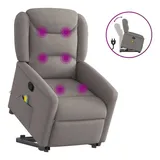 vidaXL Massagesessel mit Aufstehhilfe Taupe Stoff