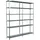 SCHULTE Regalwelt Anbauregal Metall 230 x 200 x 35 cm silberfarben 12 Böden