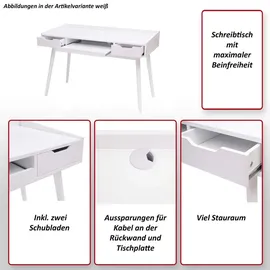 MCW Schreibtisch A70b Weiß
