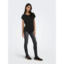 Only Spitzenshirt Schwarz L