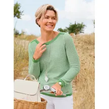 Casual Looks Langarm-Pullover apfel/ecru gemustert 50