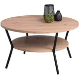 M2 Kollektion Couchtisch Eiche Artisan schwarz 80 x 45 cm