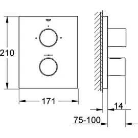 Grohe Grohtherm F Thermostat-Wannenbatterie (27618000)