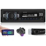 Hikity 1 Din DAB DAB+ Autoradio Bluetooth Freisprecheinrichtung MP3-Player mit FM Radio Unterstützung Lenkradsteuerung USB Laden TF AUX in, Digital Media Receiver