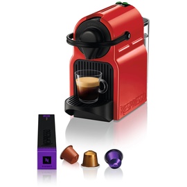 Krups Nespresso Inissia rot, Kaffeemaschine, Espressokocher mit Pads, kompakt, automatisch, Druck 19 bar, YY1531FD 1200 W 700 ml