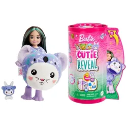 Mattel HRK31 - Barbie - Cutie Reveal - Chelsea-Puppen – Magische Überraschungen zum Spielen und Sammeln! - Maus/Koala-Edition