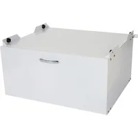 Mendler Waschmaschinenunterschrank HWC-E50, Sockel Podest Erhöhung Untergestell, Schublade 33x61x62cm weiß