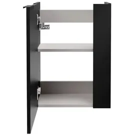 Fackelmann Waschbeckenunterschrank 44 x 60 x 24,3 cm Schwarz Matt