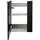Fackelmann Waschbeckenunterschrank 44 x 60 x 24,3 cm Schwarz Matt