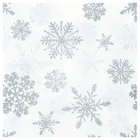 Home fashion Home Fashion®, Snow Crystals silver, Lunch-Servietten aufgefaltetes