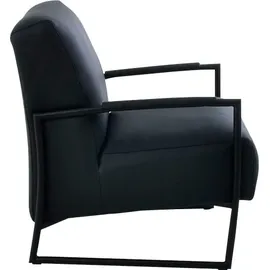 K+W Komfort & Wohnen Cocktailsessel K+W KOMFORT & WOHNEN, schwarz (nero), B:62cm H:77cm T:83cm, Sessel, Cocktailsessel, mit bezogenen Armlehnen, Gestell in Metall schwarz Struktur